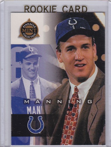 PEYTON MANNING 1998 Pinnacle RC NFL Draft Pick ROOKIE CARD Denver Broncos COLTS - Imagen 1 de 2