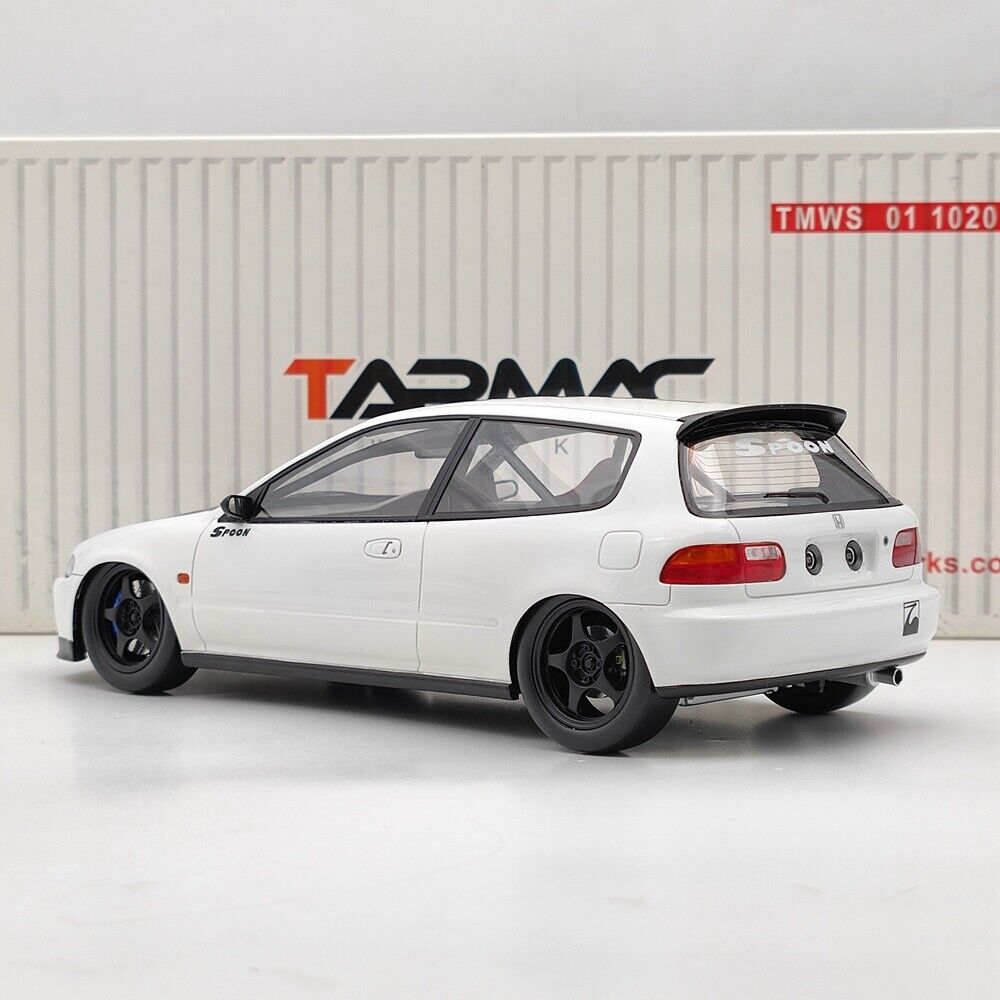 1/18 Tarmac Works Honda Civic EG6 Spoon White Resin Model Car Collection  Gifts