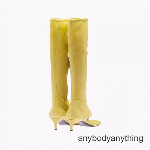 Sandali donna stile americano runway stivali al ginocchio elasticizzati tacco medio stiletto - Foto 20 di 32