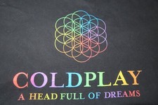 2016 COLDPLAY "Head Full of Dreams" Concert Tour (XL) T-Shirt CHRIS MARTIN