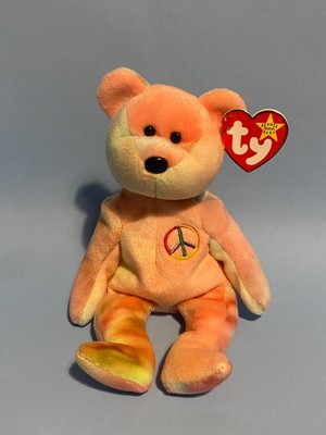 Ty Beanie Babys - PASTEL PEACE Actual Bear Shown #19 BB1122