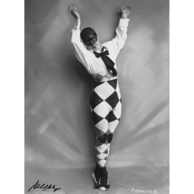 Michel Fokine Arlequin Dancer Harlequin Photo Canvas Wall Art Print Poster