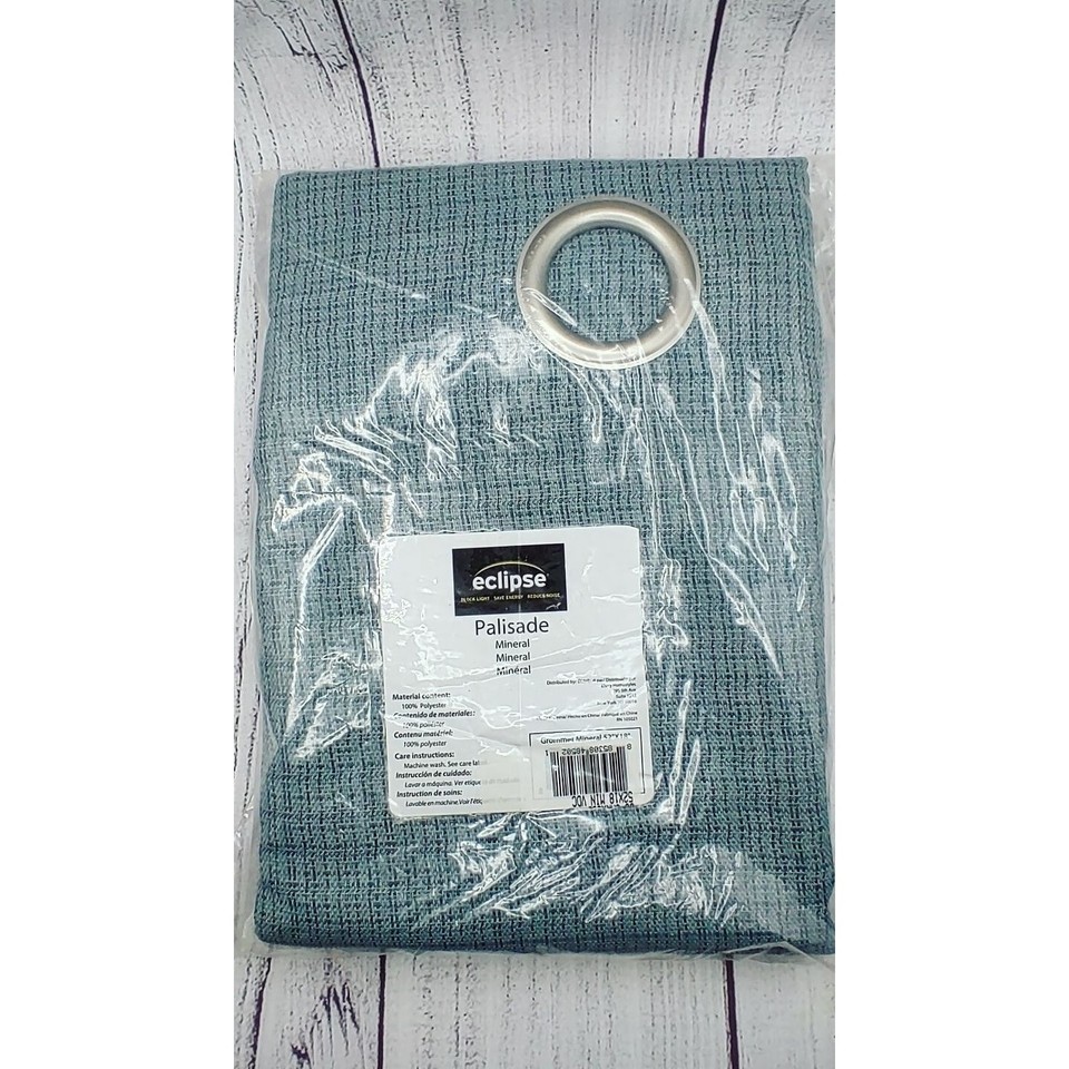 Window curtain valance lined 52"W x 18"L nickel grommet top mineral