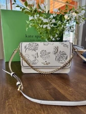 Kate Spade Madison Perforated Willow Convertible Crossbody Butterfly Flowers