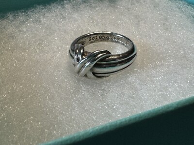 Tiffany&Co. signature cross ring/925 17号 1990 TIFFANY & CO-VINTAGE STERLING SILVER SIGNATURE X CROSS RING