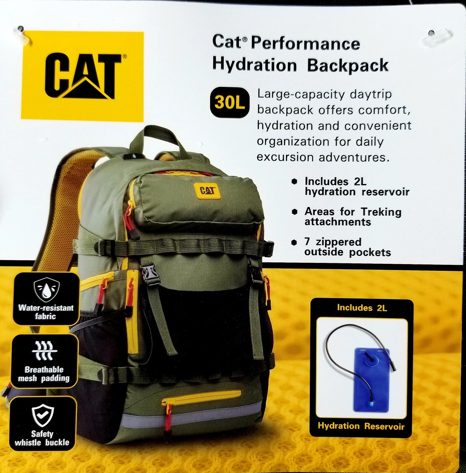 cat caterpillar performance hydration backpack