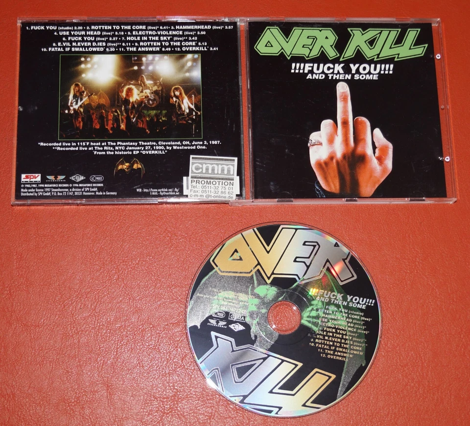 CD - Overkill – Wrecking your Neck Live, Underground And Below Promo, Fuck you - Bild 4 von 4