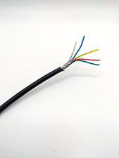 Shielded Wire 4 Core Cable Annealed Flexible Tinned Copper. 7/0.2mm. 24 AWG 1M