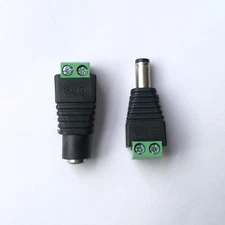Male Female 5.5mm x 2.1mm DC Power Jack Plug Adapter Connector 12V 5V For Camera
