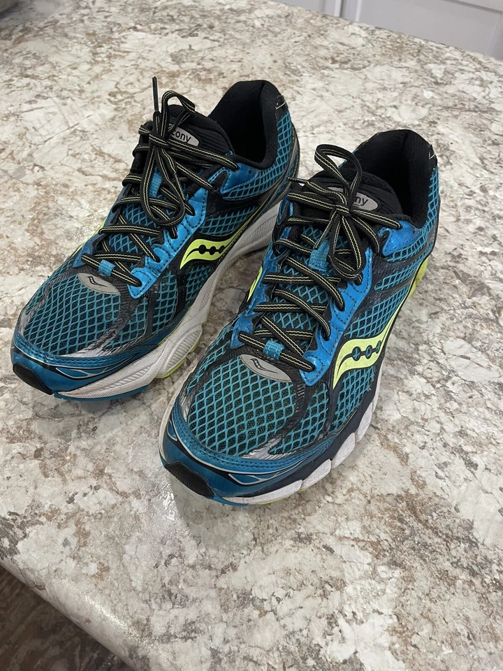 Men’s Size 10.5 - Saucony Ride 7 Teal Blue Running Shoes - Image 2 of 4