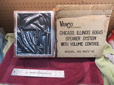 Vintage NOS Vanco WSV-8 Wood Speaker W/volume Control