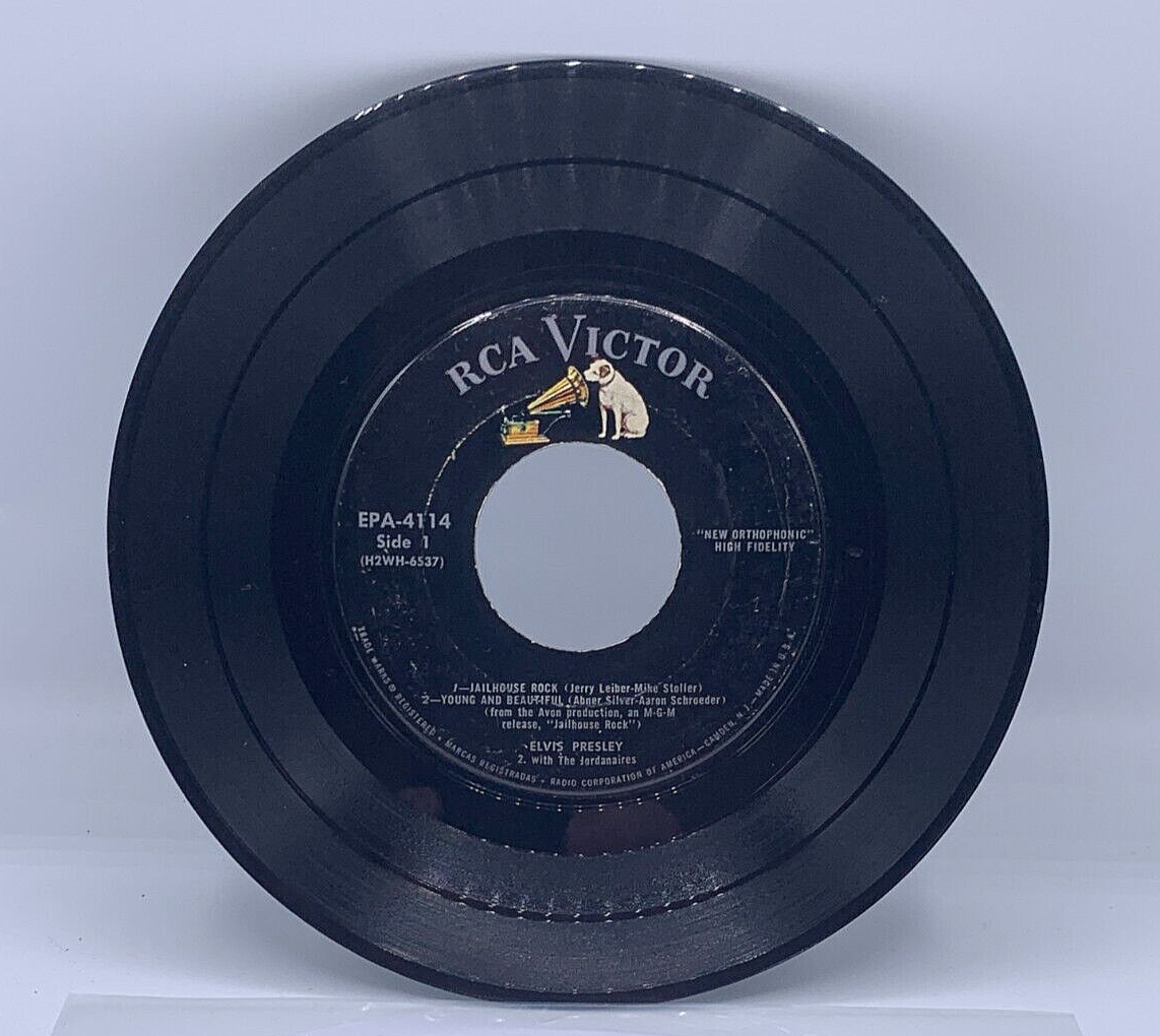 ELVIS PRESLEY Jailhouse Rock 7" 45 rpm LP Vinyl Record EPA-4114 1957 5 ...