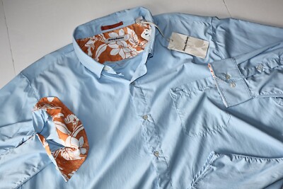 Tommy Bahama Shirt Island Commuter Polar Sky Blue Solid LS New XXX  