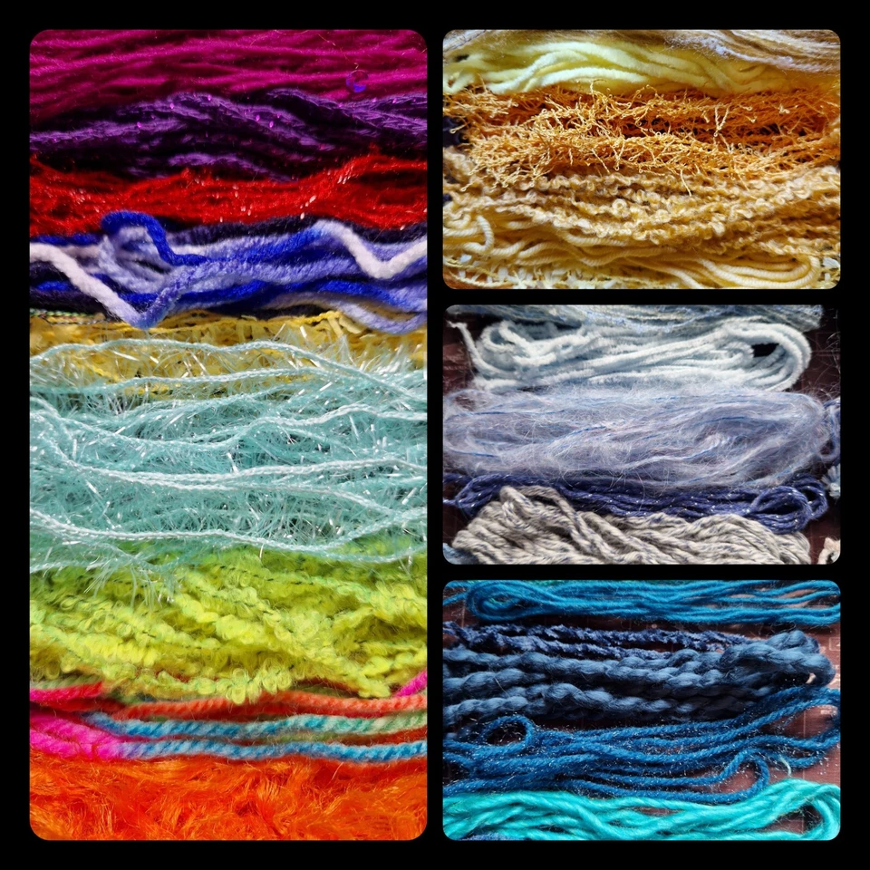 Yarn packs (10 x 2m different strands) Mixed colours textures bundle Job lot - Image 2 of 2