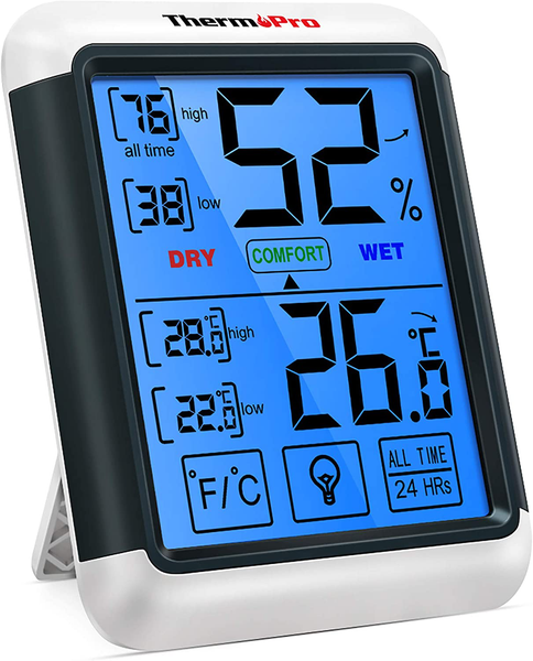 Thermopro TP55 Digitales Thermo-Hygrometer Raumklima-Indikator Lcd-Display Weiß-image