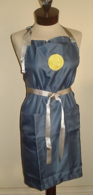 Lot of 4 New Blue CHEFS COMMERCIAL BIB APRONS Polyester Unisex R Restaurant Wear