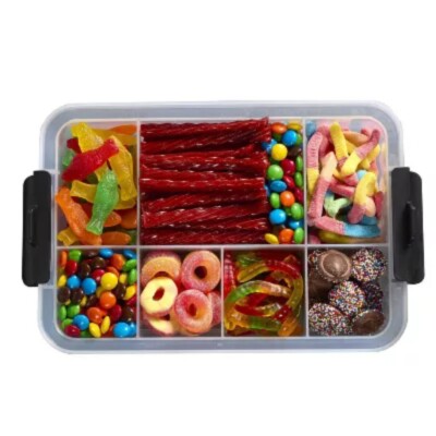 Farberware 7.8''x12.7'' Snackle Box: Clear Plastic Storage Container  170 Volume