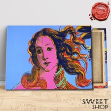 QUADRO Nascita di Venere di Andy Warhol Stampa su tela Canvas POP ART QUALITA' 