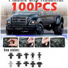 100PACK Bumper Clips FENDER TRIM Car Auto Push Pin Rivet FASTENER PANEL+5Tools