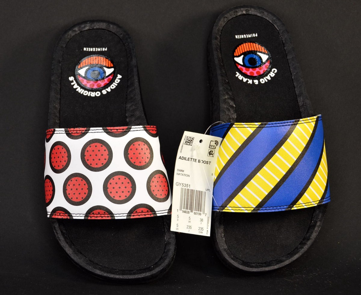 ?️ ADIDAS Slides Adilette Boost CRAIG & KARL Primegreen Sandals Adidas Originals x Craig & Karl Adilette Mens Boost Sandals  main image 2