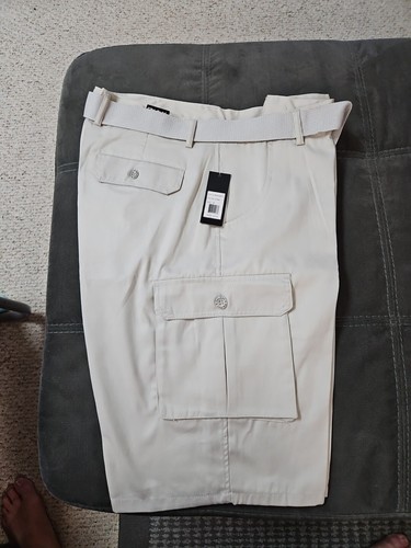 Galaxy by Harvic Cargoshorts Herren 38 W steinfarben mit Gürtel