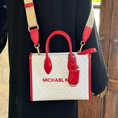 Michael Kors Mirella Brt Red Mlti SM Shopper TZ Crossbody Handbag/Wallet option - Picture 32 of 40