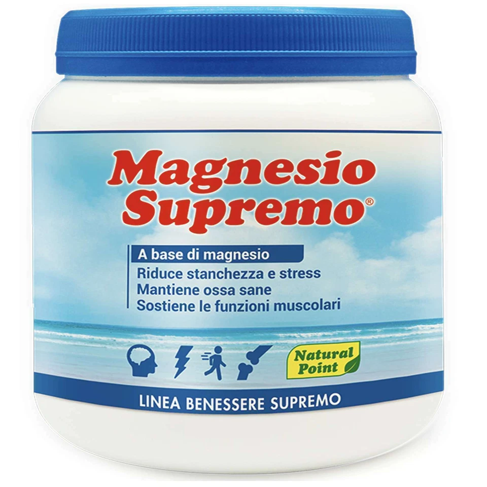 Magnesio Supremo Natural Point 300 gr Antistress con Mag Citrato e Carbonato