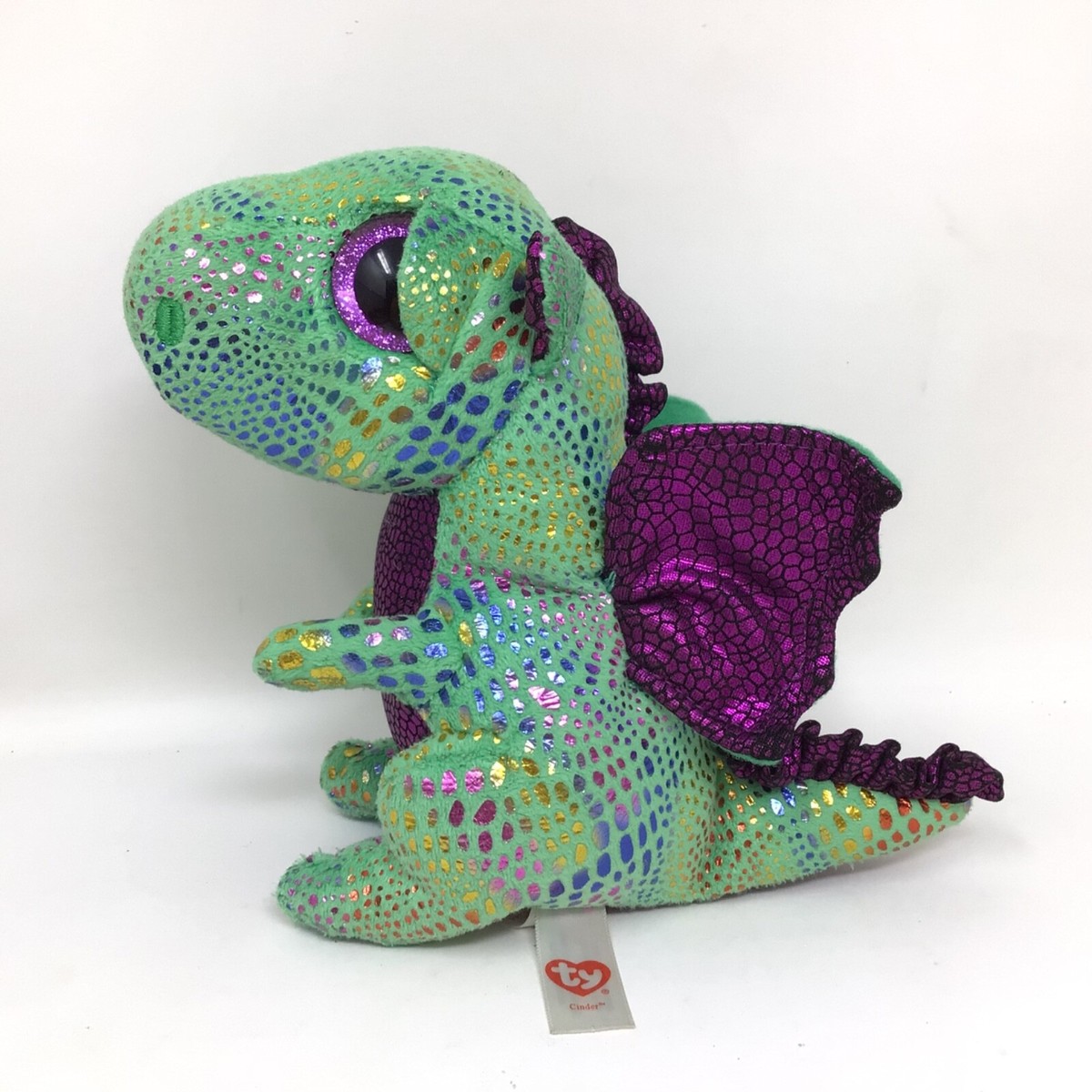 2 Ty Beanie Boos Dragon Plush Saffire Blue & Cinder Green 2 Ty Beanie Boos Dragon Plush Saffire Blue & Cinder Green