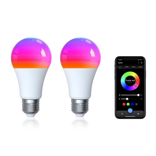 MOES Smart Matter WLAN Glühbirne E27 LED RGB Dimmbar Lampe Alexa Google HomeKit - Bild 16 von 17