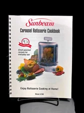 Sunbeam Carousel Vertical Rotisserie ER-100 4780 Replacement USER MANUAL RECIPES