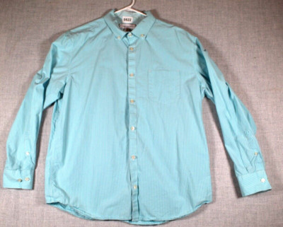 Calvin Klein & Co Long Sleeve Plaid Button Down 100% Cotton Shirt Men's Large