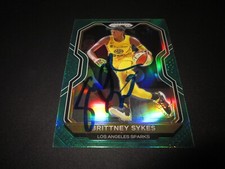 BRITTNEY SYKES SIGNED AUTOGRAPHED 2021 PANINI PRIZM GREEN WNBA CARD #151-SP
