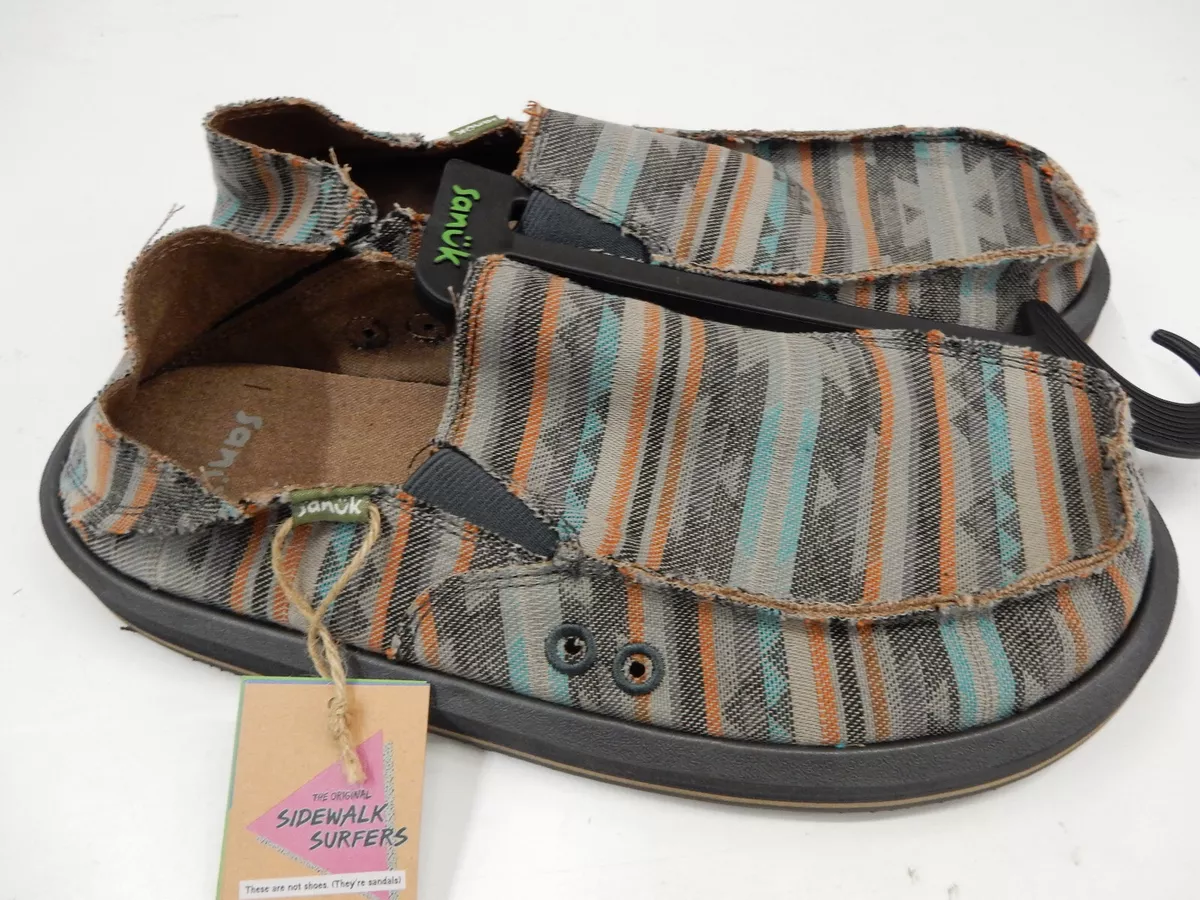 Sanuk Mens Sidewalk Surfer ST Blanket Black Multi 9 eBay