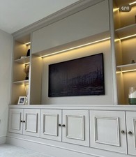 Pay Per Metre Bespoke Tv Unit - LED lights - Made To Measure - Across London