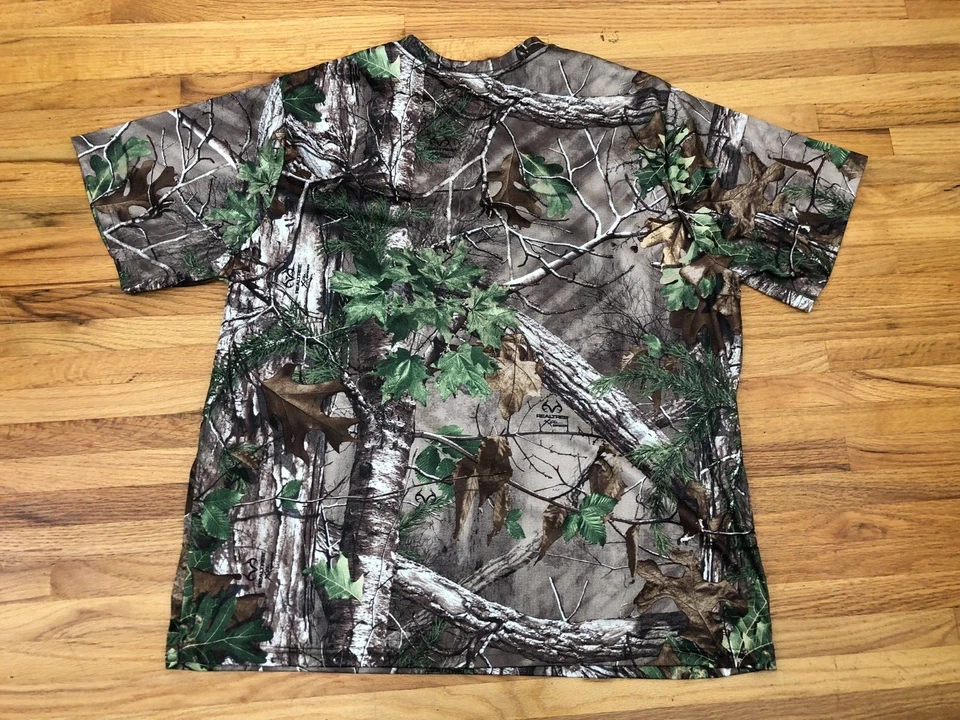 Realtree Men XL Gray Camouflage Crew Neck Polyester Short Sleeve Hunting T-Shirt - Image 2 of 4