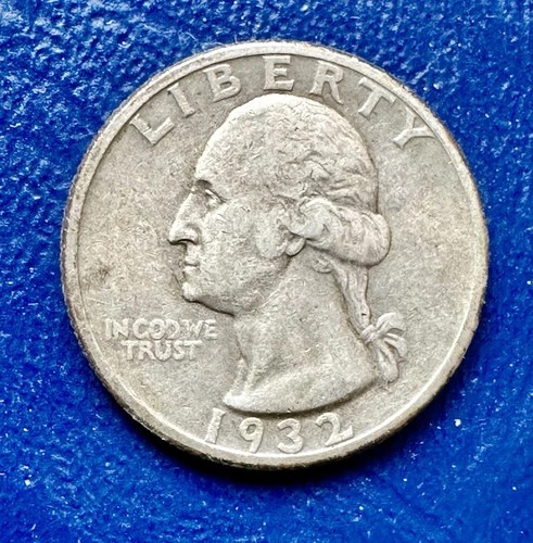 1932-P Washington Quarter. 90% Silver. VF+ Condition. Charity Auction. ￼