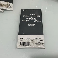 Galaxy TRU-CUT Drill Bit A6#02, 135 S/P 6” Aircraft High Speed Steel (Qty 83)