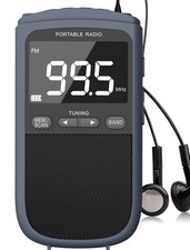 AM FM Walkman Radio:900mAh Rechargeable Portable Transistor Pocket Radio with...