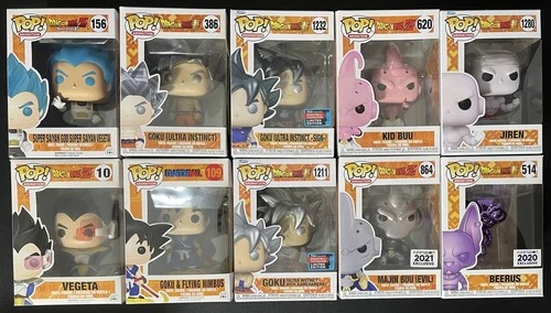 Funko Pop! Vinyl Dragon Ball - 10 Pop Lot - Rare Pops In Excellent Condition!