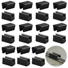 50 Pieces Plastic Furniture Feet Protectors Nonslip Chair Legs Tips, Black 10mm