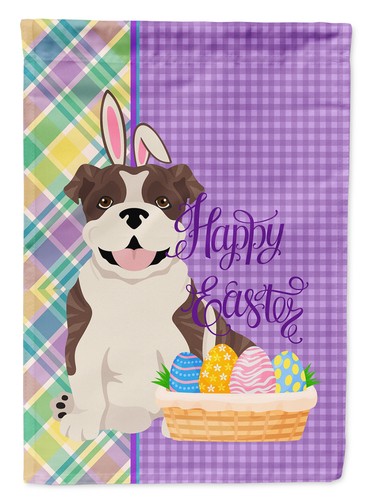 Caroline's Treasures Brindle English Bulldog Easter Garden Flag WDK5025GF - 第 1/5 張圖片