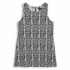 Karen Kane Women's Medium Black White Snakeskin Animal Print Dress Summer