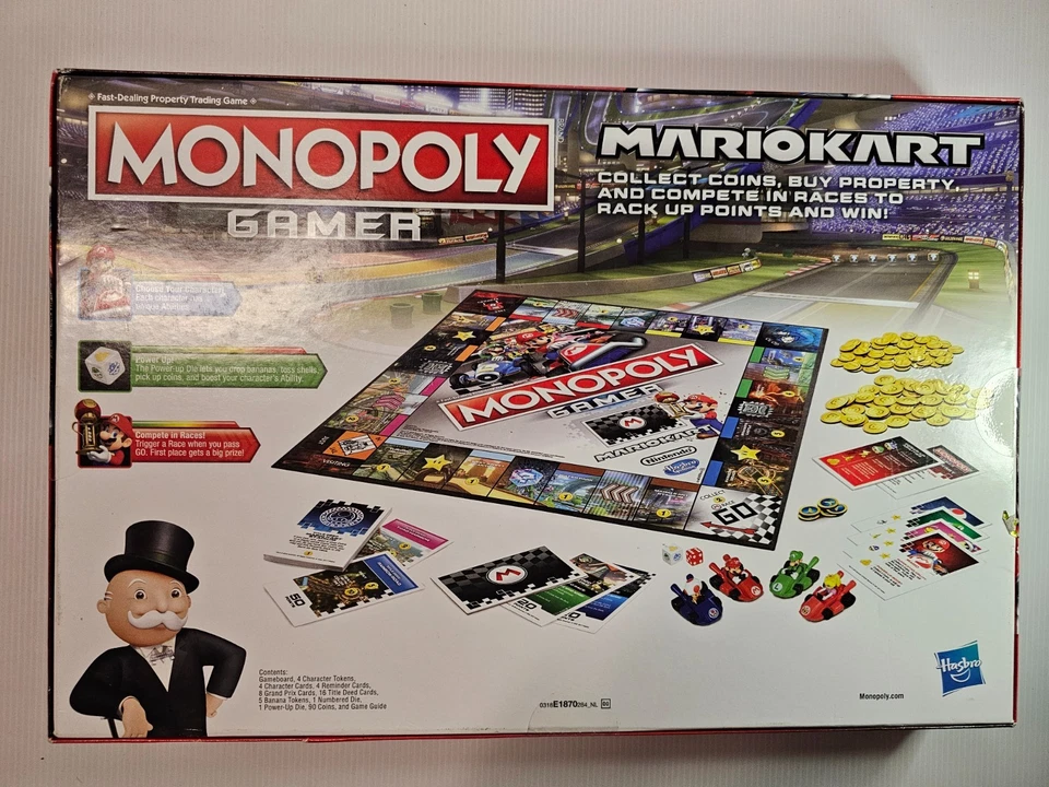 Monopoly Gamer: Mario Kart - Hasbro Mariokart Board Game Sealed - image 2 of 2