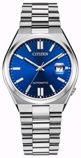 Citizen Tsuyosa Automatik Armbanduhr Edelstahl blaues Zifferblatt NJ0150-81L