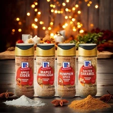 MCCORMICK LIMITED EDITION FALL FINISHING SUGAR MAPLE APPLE PUMPKIN CARAMEL SET