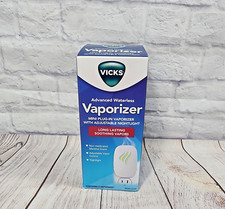 Vicks Advanced Waterless Vaporizer Mini Plug-In w/ Nightlight  4 VapoPads   New