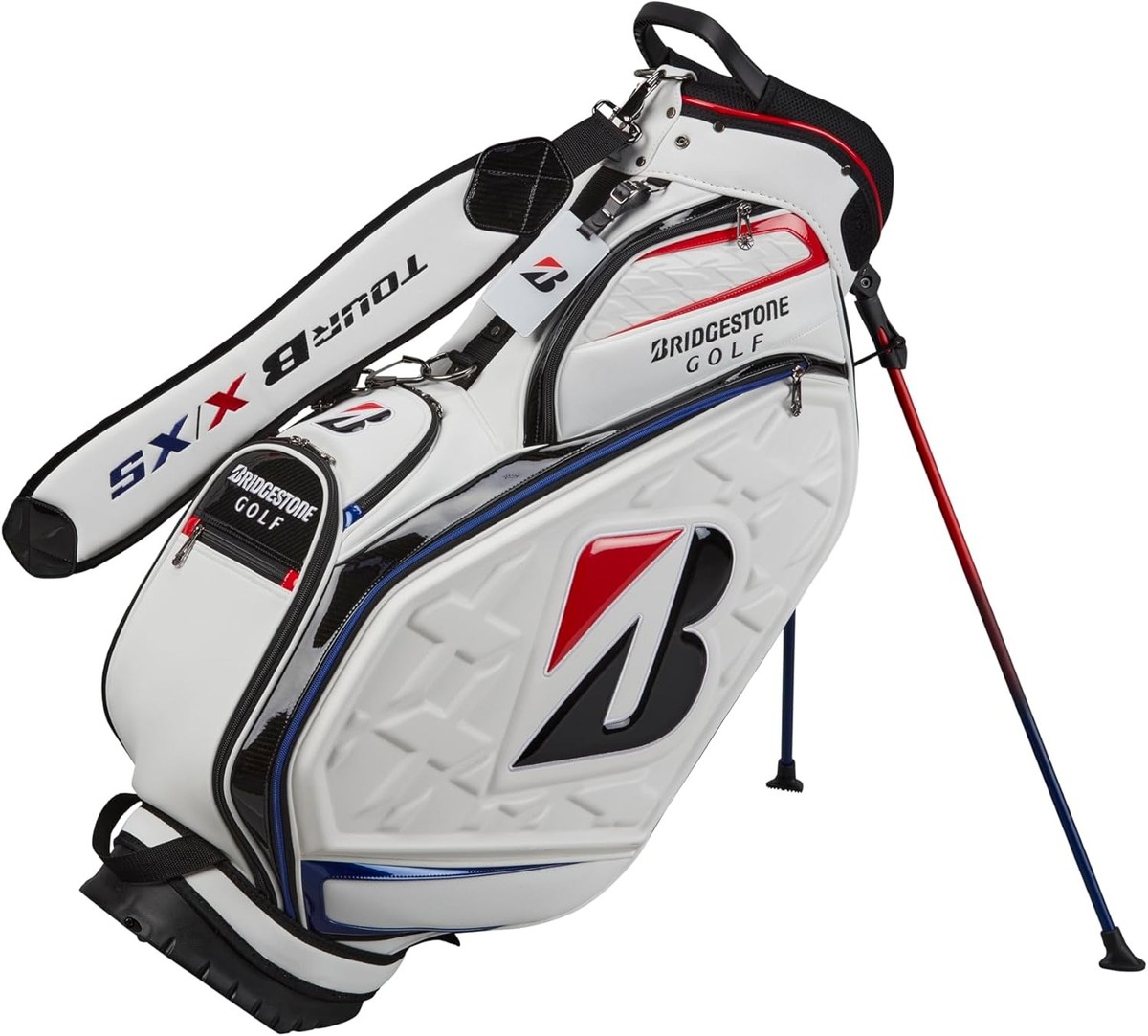 BRIDGESTONE Tour Replica Stand Golf Bag CB2602 White 4kg 9.5inch
