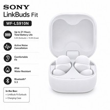 Sony WF-LS910N/G LinkBuds Fit True Wireless Noise Canceling Earbuds - White