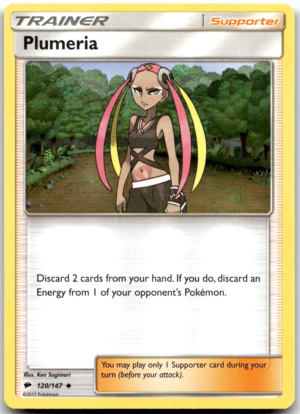 Pokemon Plumeria Burning Shadows SM03 #120/147 Uncommon LP $SALE$!