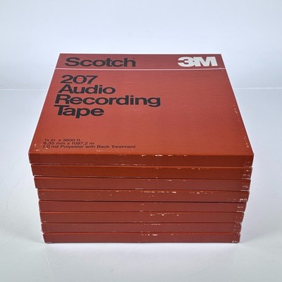 (New Old Stock) 3M Scotch 207 1/4  x 3600  x 10.5  Tape Reels (Lot of 8) RN
